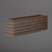 Sedona Tall Rectangle Wood Look Fiberglass Planter in 72 inch against gray background.