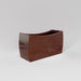 Seoul Modern Curved Rectangle Fiberglass Planter in metallic bronze against gray background.
