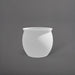 Shanghai Fishbowl Fiberglass Planter in matte bright white against gray background.