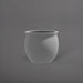 Shanghai Fishbowl Fiberglass Planter in matte cement grey against gray background.