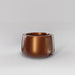 Short Hayden Tapered Round Fiberglass Planter in metallic bronze against gray background.