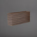 Siena Low Rectangle Wood Look Fiberglass in 60 inch against gray background.