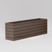 Siena Low Rectangle Wood Look Fiberglass planter in 72 inch against white background.