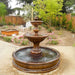 Sienna Pond Fountain in action in the backyard.