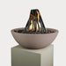 Solid Steel Logs Fire Pit Ornament against gray background