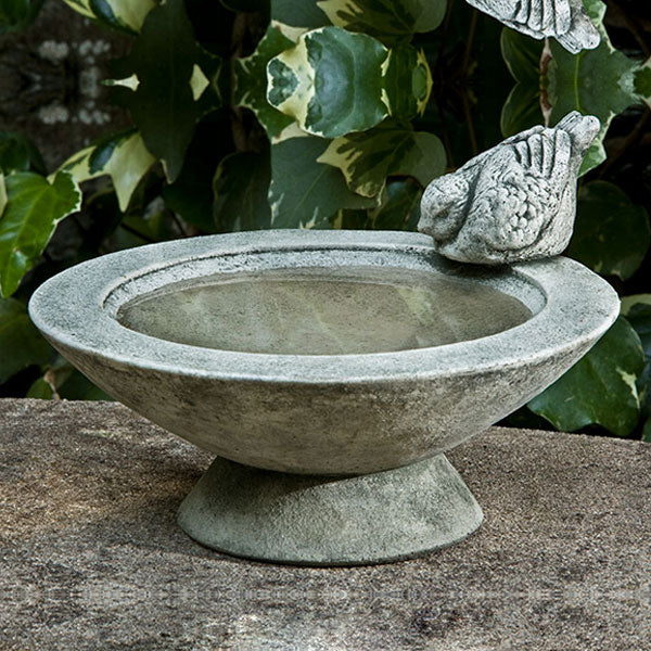 Songbirds Rest Birdbath on ledge in the backyard