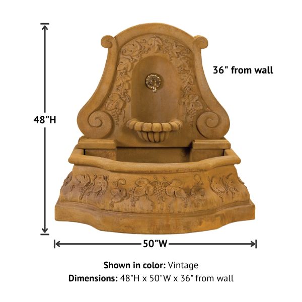 Sonoma Wall Fountain for Spout with product details.