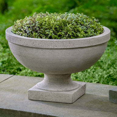 South Hampton Urn Planter on ledge filled with plants