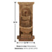 St. Helena Fountain with step and with product details against white background.
