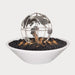 Stainless Steel Fire Globe in white color against gray background