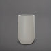 Tall Hayden Tapered Round Fiberglass Planter in matte cement grey against gray background.
