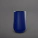 Tall Hayden Tapered Round Fiberglass Planter in matte cobalt blue against gray background.
