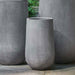 Telluride Planter in grey in the backyard