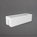 Tiergarden Railing Fiberglass Planter in matte bright white against gray background.