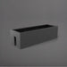 Tiergarden Railing Fiberglass Planter in matte charcoal against gray background.