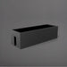 Tiergarden Railing Fiberglass Planter in matte gunmetal against gray background.
