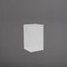 Tolga Corner Fiberglass Planter in matte bright white against gray background.