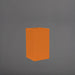 Torino Corner Fiberglass Planter in gloss tangerine against gray background.