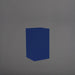 Torino Corner Fiberglass Planter in matte cobalt blue against gray background.