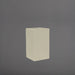 Torino Corner Fiberglass Planter in satin beige against gray background.