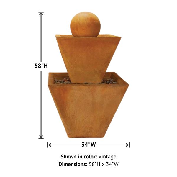 Two Tier Fountain with Ball product details.