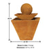 Two Tiered Tapered Square Fountain with product details.