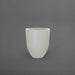 Valencia Tapered Round Fiberglass Planter in matte cement grey against gray background.