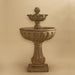 Valeria Two Tier Fountain against brown background.