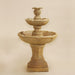 Velia Two Tier Fountain, Small against brown background.