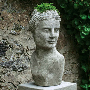 Venus Planter on concrete filled with plants