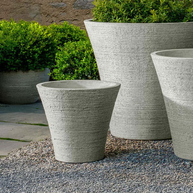Verve Planter, Small on gravel in the backyard.