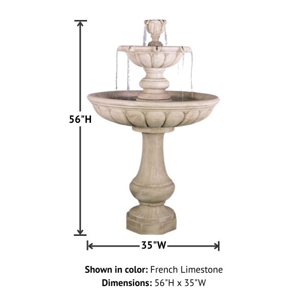 Vicentina Fountain with product details.