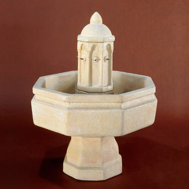 Villa Basilica Fountain against brown background.