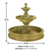 Villa Santini Two Tier Pond Fountain, Short with product details.