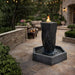 Vortex Fountain with Fire in action in the backyard.