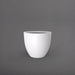 Wannsee Extra Large Round Fiberglass Planter in matte bright white against gray background.