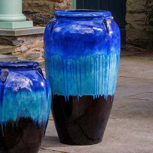 Water Jar - Running Blue/Brown - S/1, Tall Campania International