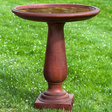 Westbury Birdbath on grass in the backyard