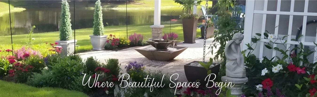 Where beautiful Spaces begin in facet fountain.