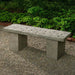 Woodland Leaves Bench on gravel in the backyard.