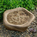 Woodland Leaves Birdbath, Large on concrete in the backyard.
