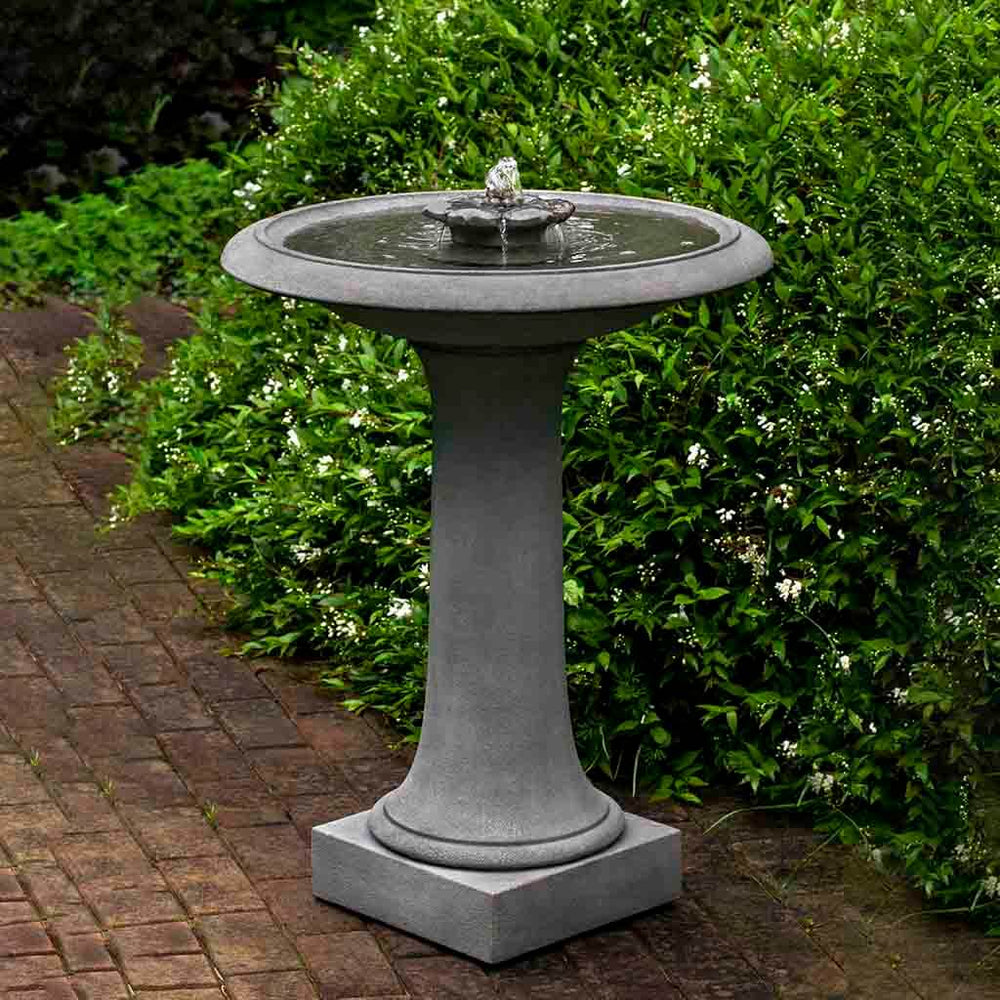 camellia birdbath fountain in action