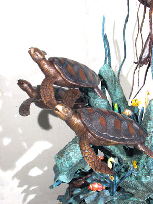 Bronze Sea Turtles & Jellyfish Fountain | Metropolitan Galleries | SRB48659