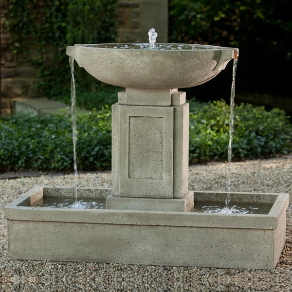 austin fountain on gravel