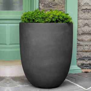 Bradford Planter, Extra Large - Lead Lite - S/1 on concrete filled with plants