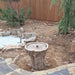 Campania Adirondack Fountain in backyard running