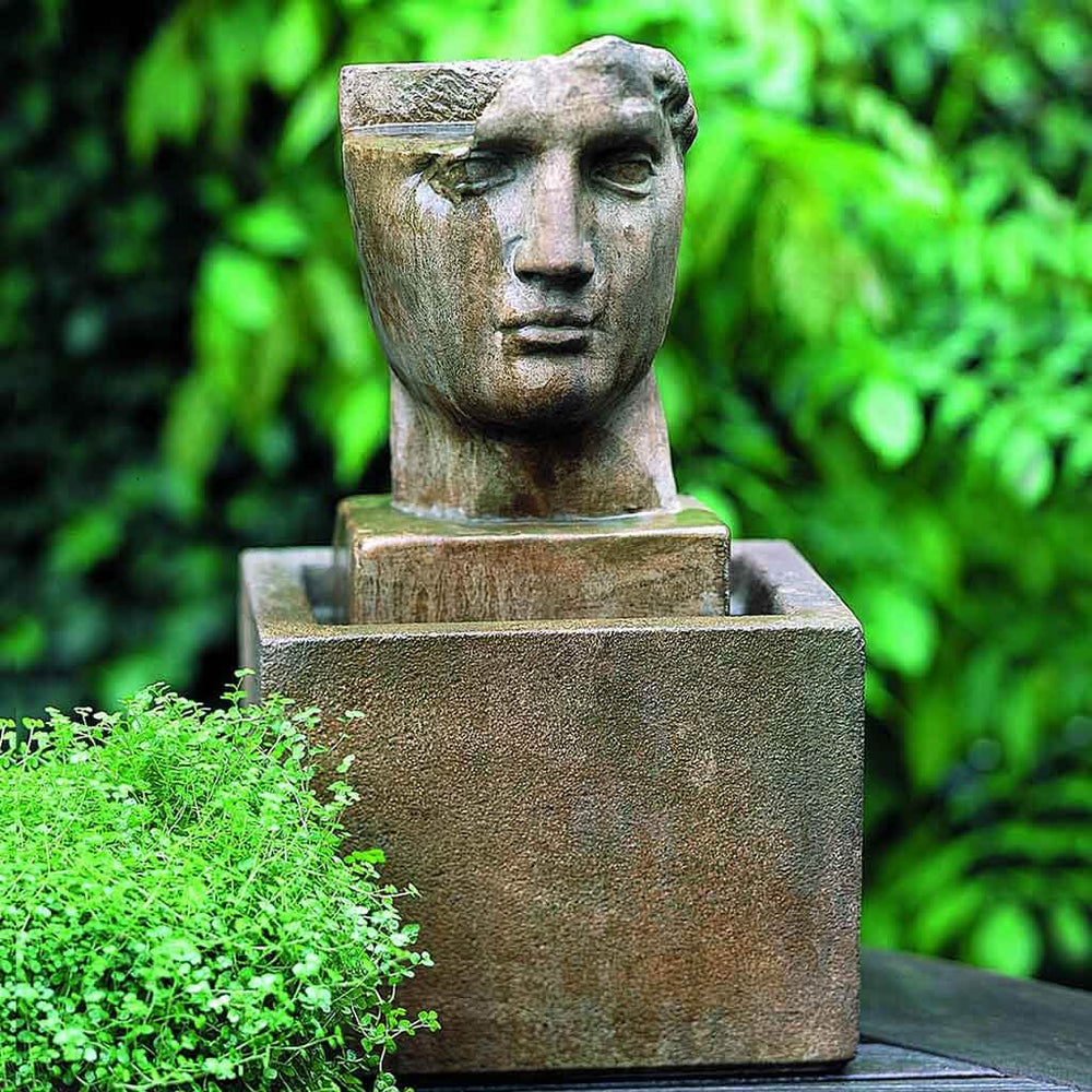 Cara Classica Fountain on concrete in the backyard