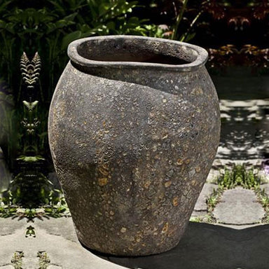 Cardenas Jar Planter - Angkor - S/1 on concrete in the backyard