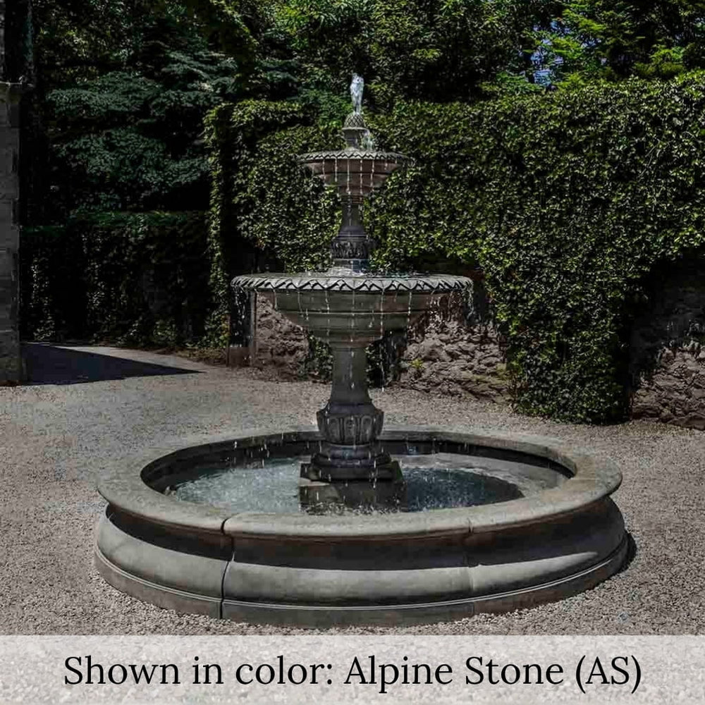charleston fountain in basin in action