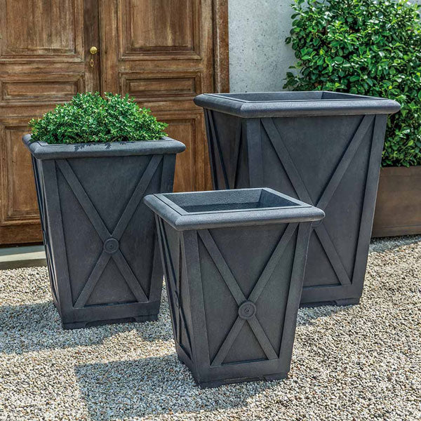 Directoire Planter Medium beside two different planter sizes